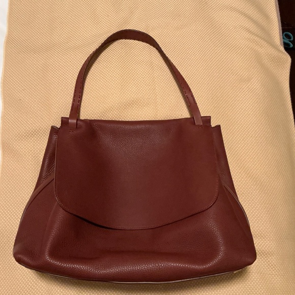 The Row Sidekick Two Fine Grain Brown Shoulder Bag - Picture 2 of 16